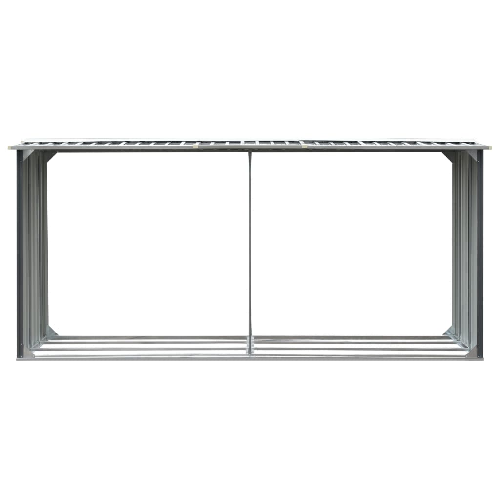 Capannone da Giardino in Acciaio Zincato 330x92x153cm Grigio - homemem39