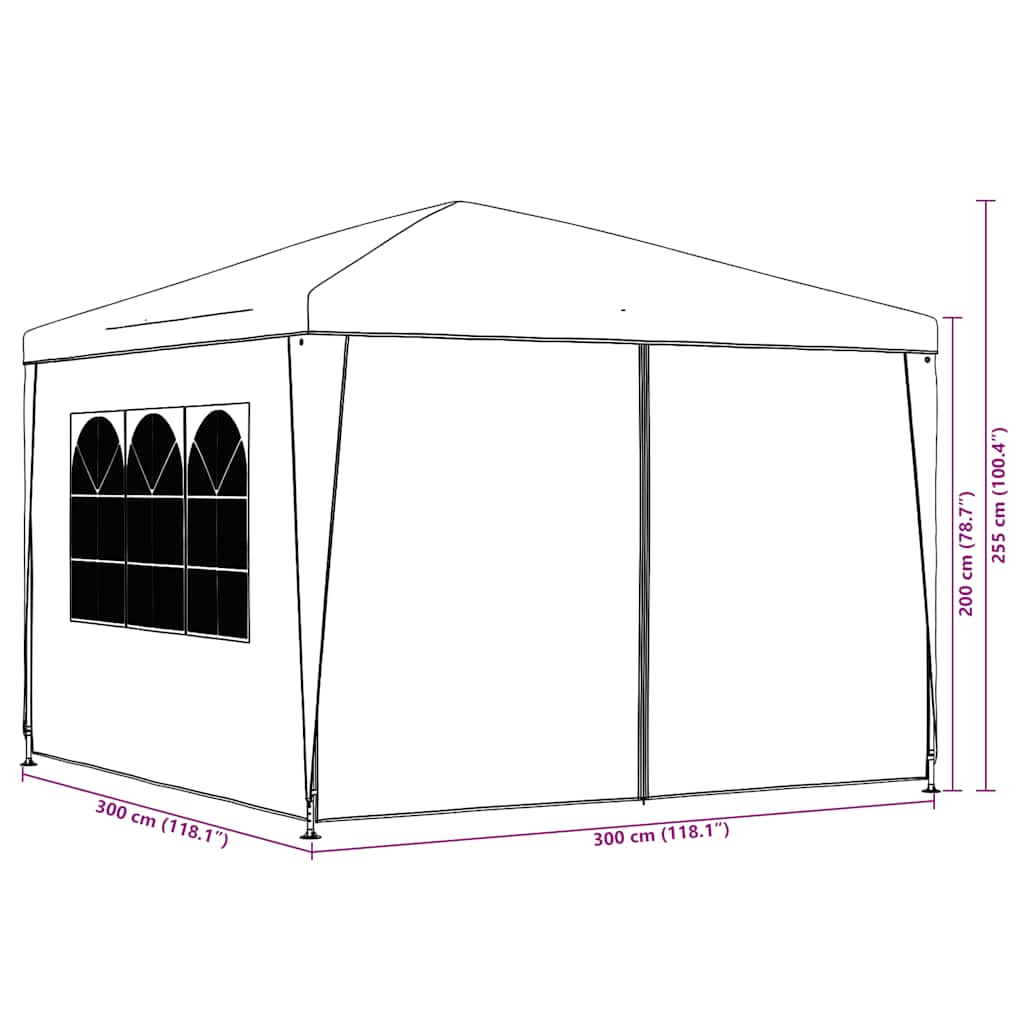 Tendone per Feste 3x3 m Antracite | homemem39