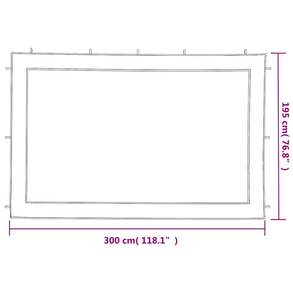 Pareti per Tendostruttura 2 pz Bianco e Nero in Rete | homemem39