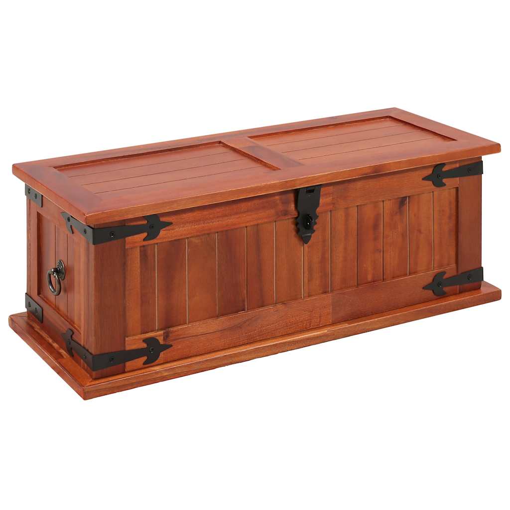 Cassapanca 60x25x22 cm in Legno Massello di Acacia - homemem39
