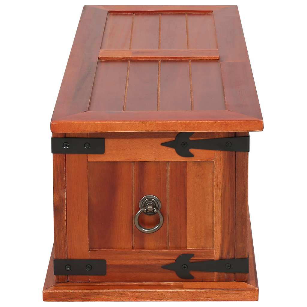Cassapanca 60x25x22 cm in Legno Massello di Acacia - homemem39