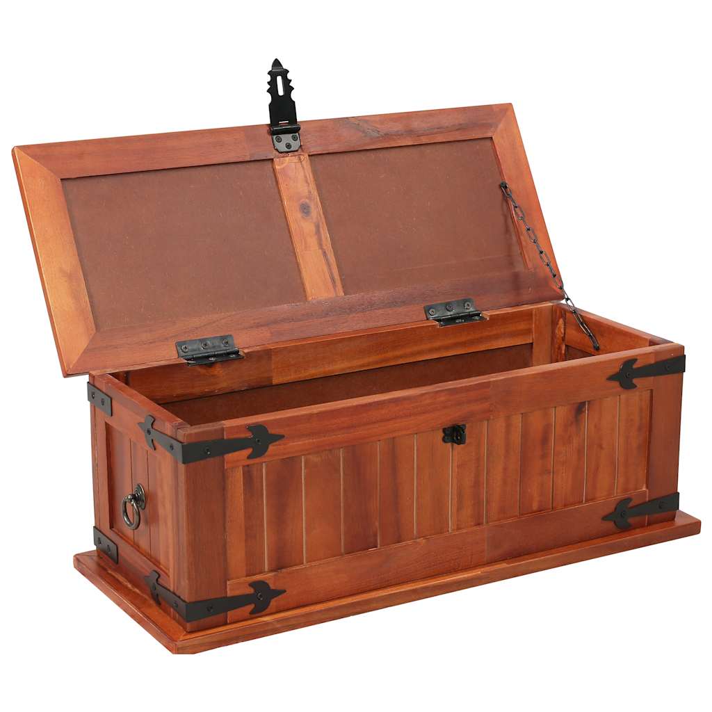 Cassapanca 60x25x22 cm in Legno Massello di Acacia - homemem39