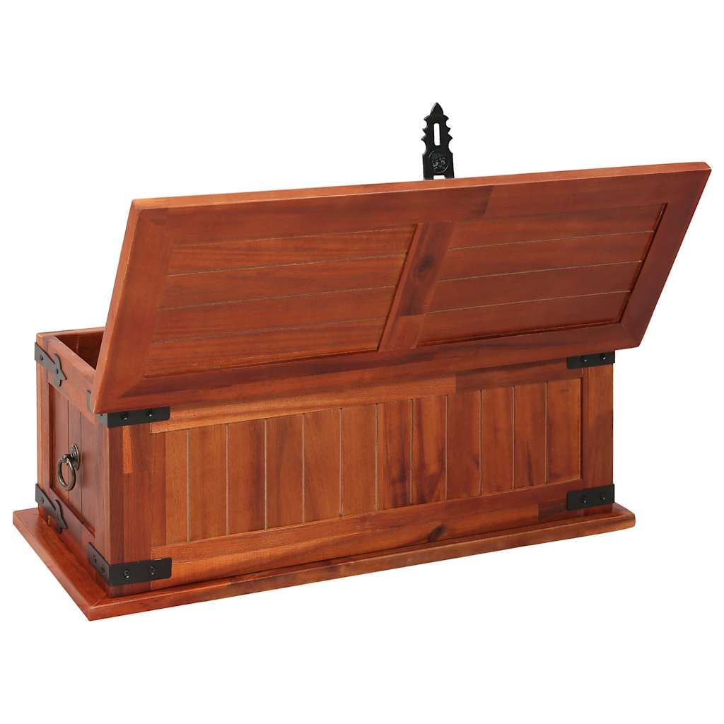 Cassapanca 60x25x22 cm in Legno Massello di Acacia - homemem39
