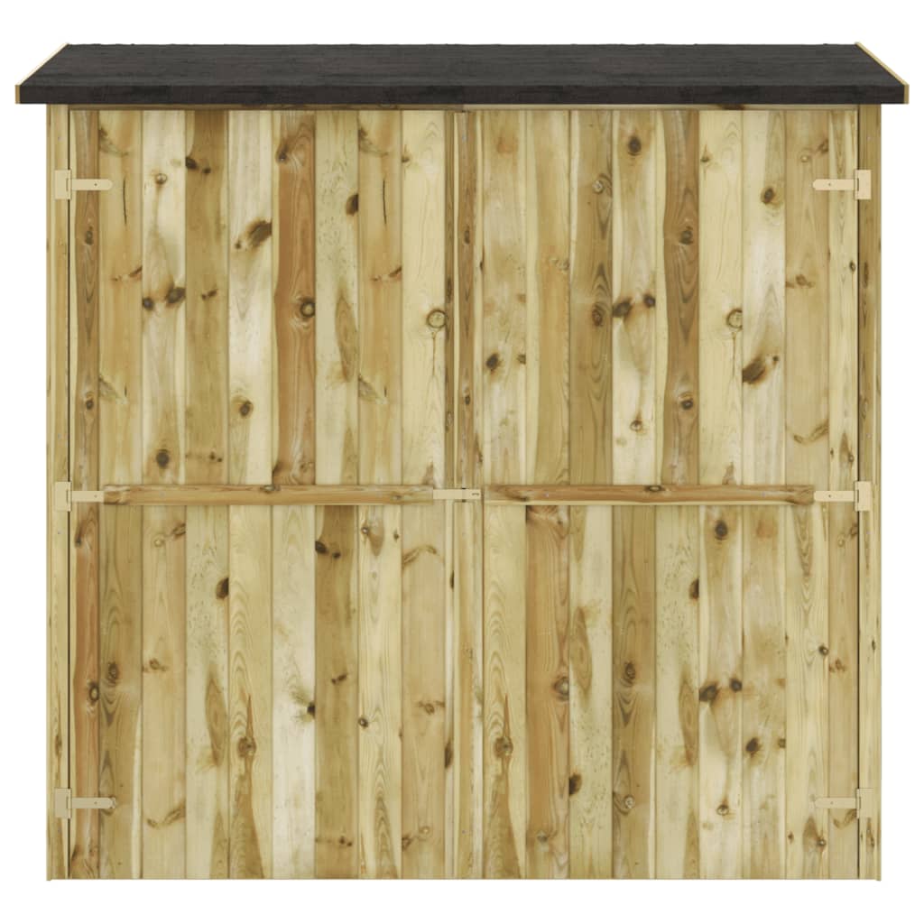 Capanno Attrezzi da Giardino in Pino Impregnato 182x76x175 cm