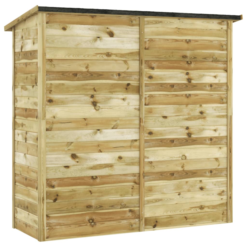 Capanno Attrezzi da Giardino in Pino Impregnato 182x76x175 cm