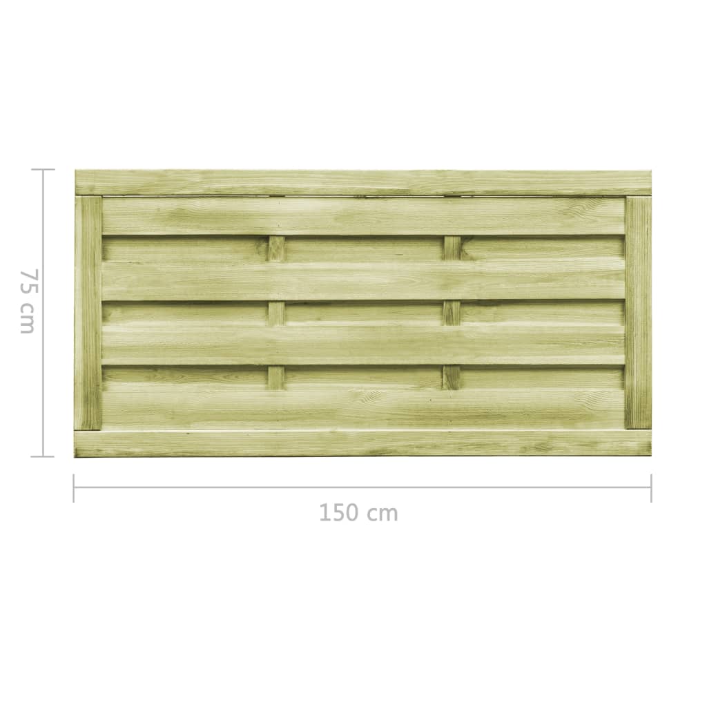 Cancelli da Giardino 2pz Legno Impregnato Pino 150x75 cm Verde