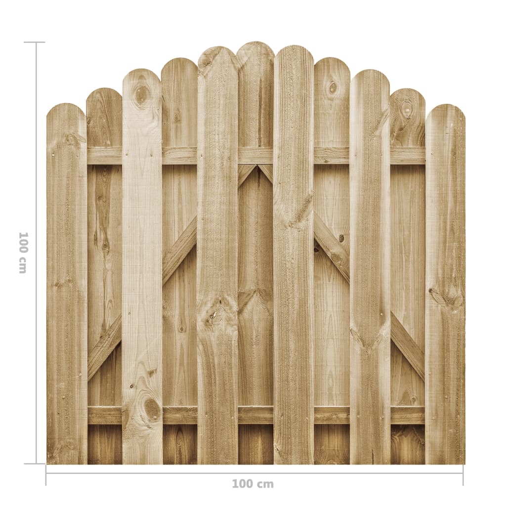 Cancello da Giardino in Legno di Pino Impregnato 100x100 cm | homemem39