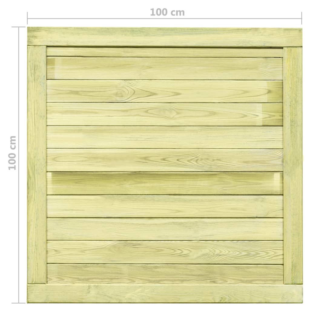 Cancello da Giardino in Legno di Pino Impregnato 100x100 cm | homemem39