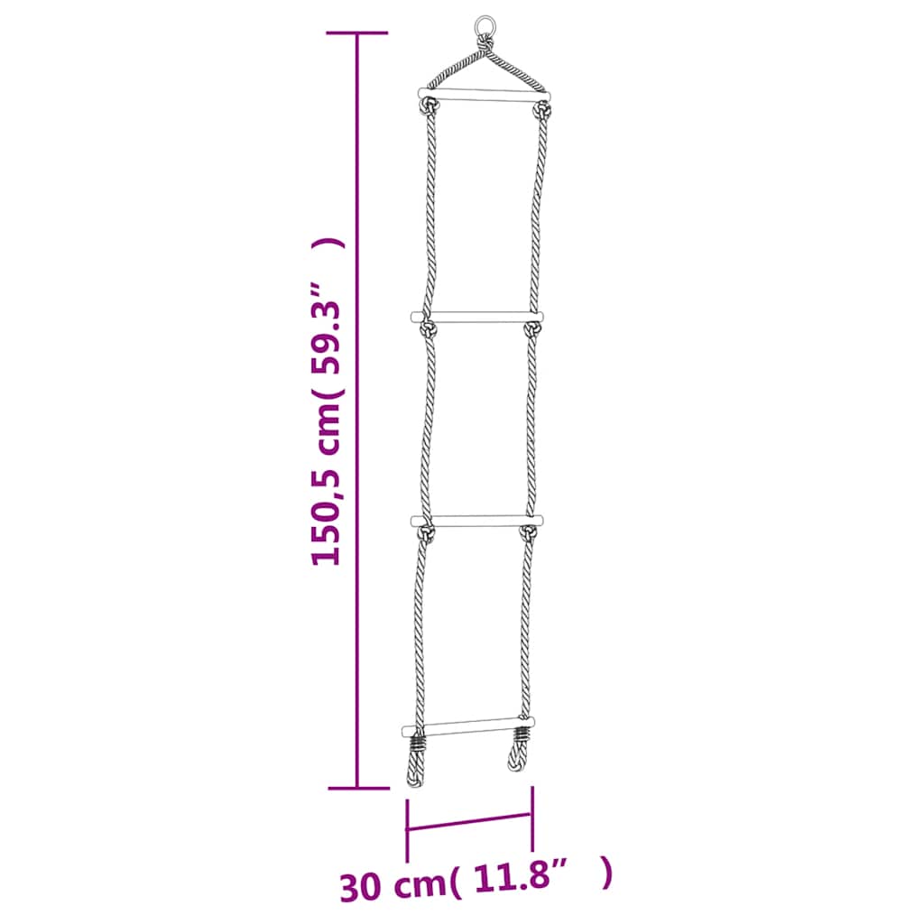 Seggiolino per Altalena con Scala Corda Blu 37x15 cm PE | homemem39