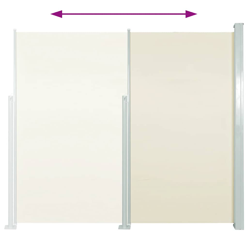 Tenda da Sole Laterale Retrattile 140 x 300 cm Crema - homemem39