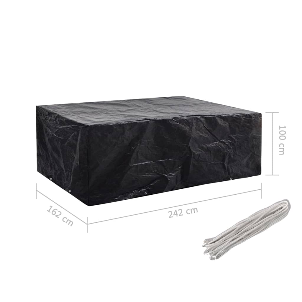Copertura per Mobili da Giardino con 8 Occhielli 242x162x100 cm | homemem39