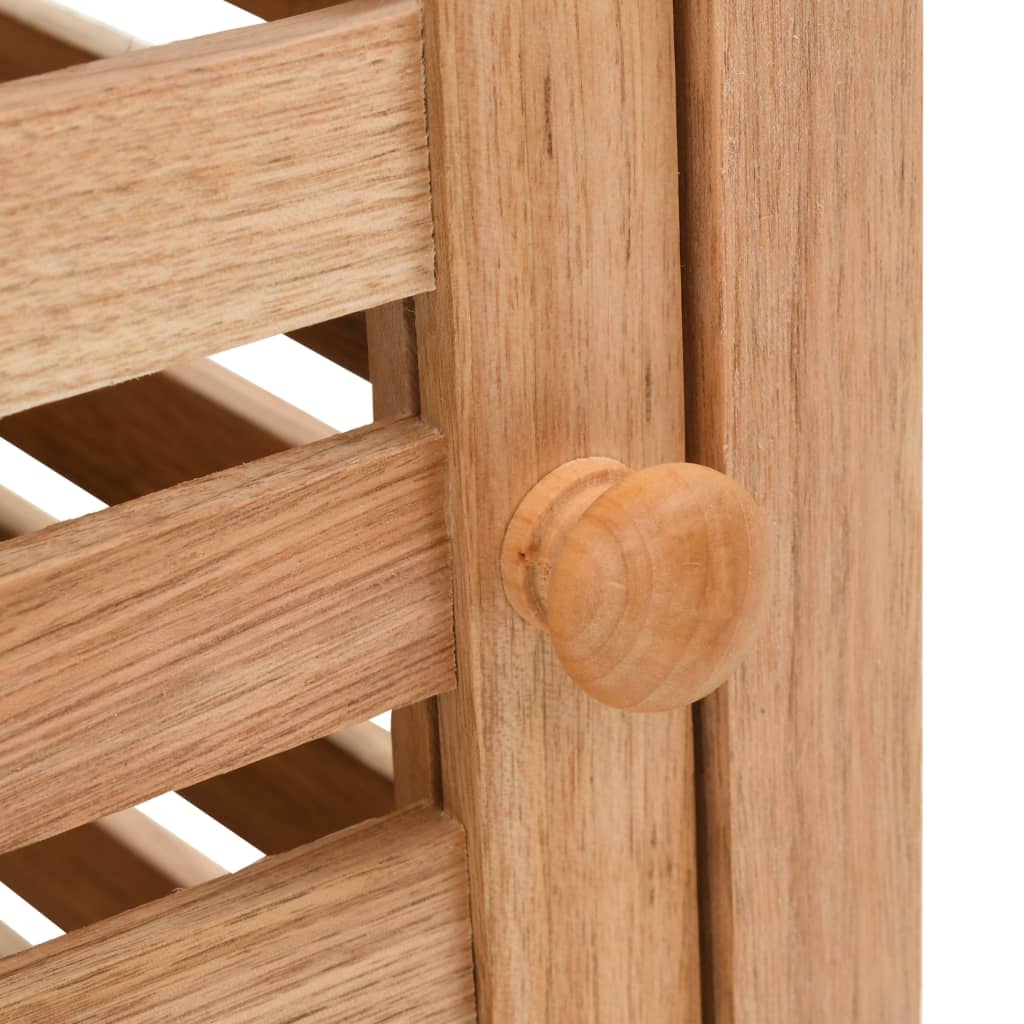 Armadietto da Bagno in Legno Massello di Noce 39,5x35,5x123 cm - homemem39