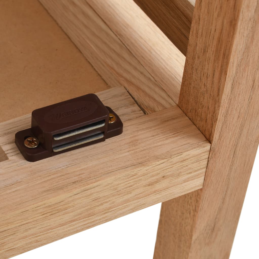 Armadietto da Bagno in Legno Massello di Noce 39,5x35,5x123 cm - homemem39