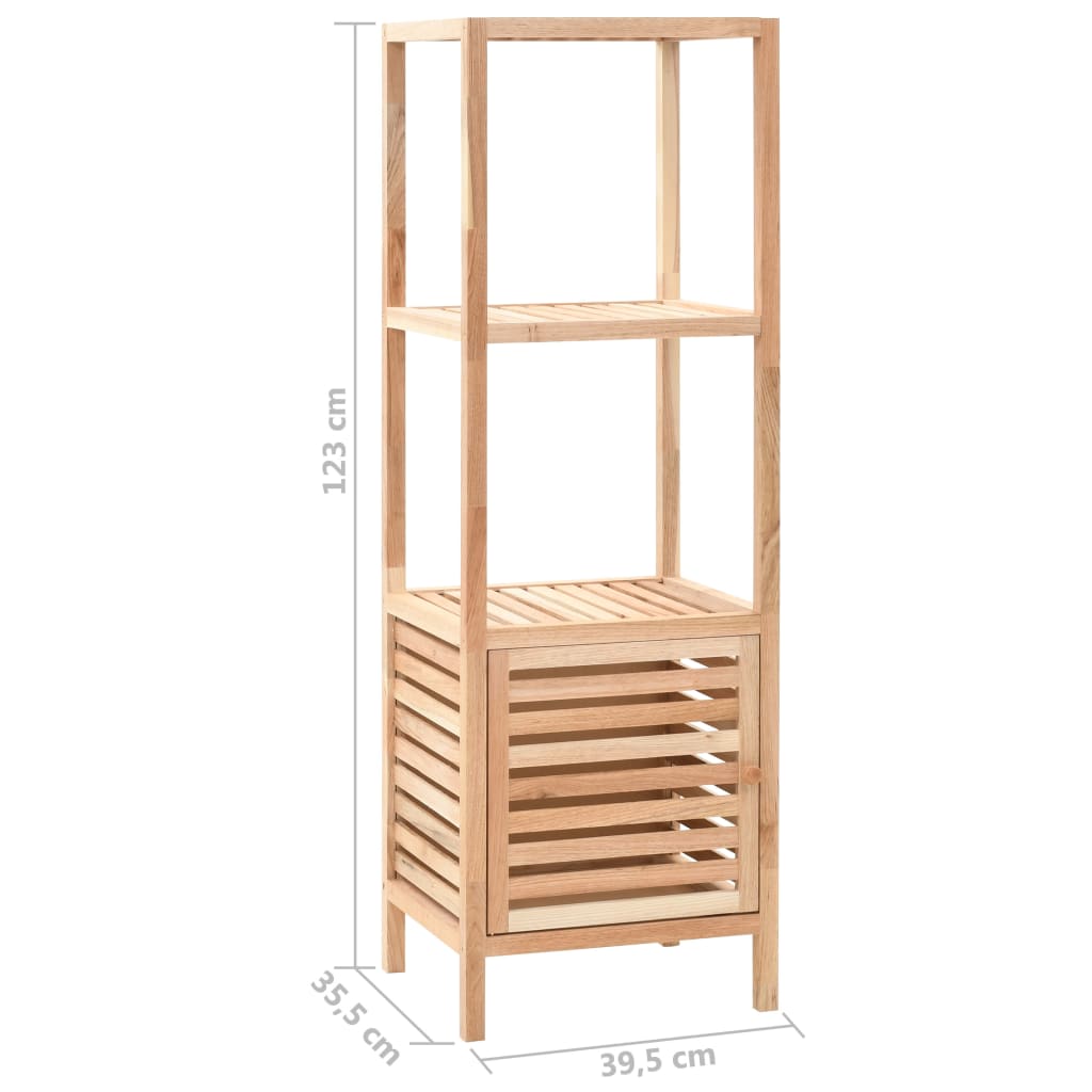 Armadietto da Bagno in Legno Massello di Noce 39,5x35,5x123 cm - homemem39