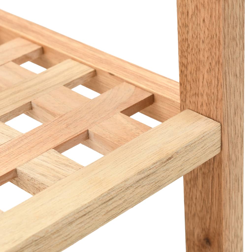 Scarpiera in Legno Massello di Noce 69x26x81 cm - homemem39
