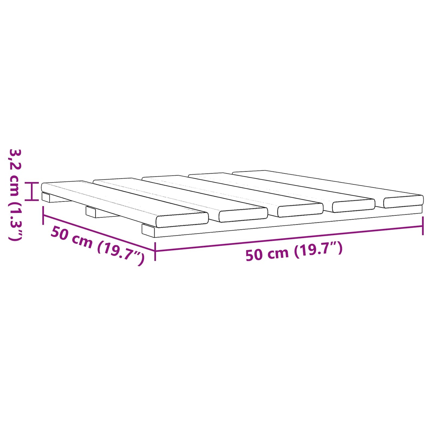 Piastrella per Decking 6 pcs Verde 50 x 50 cm | homemem39