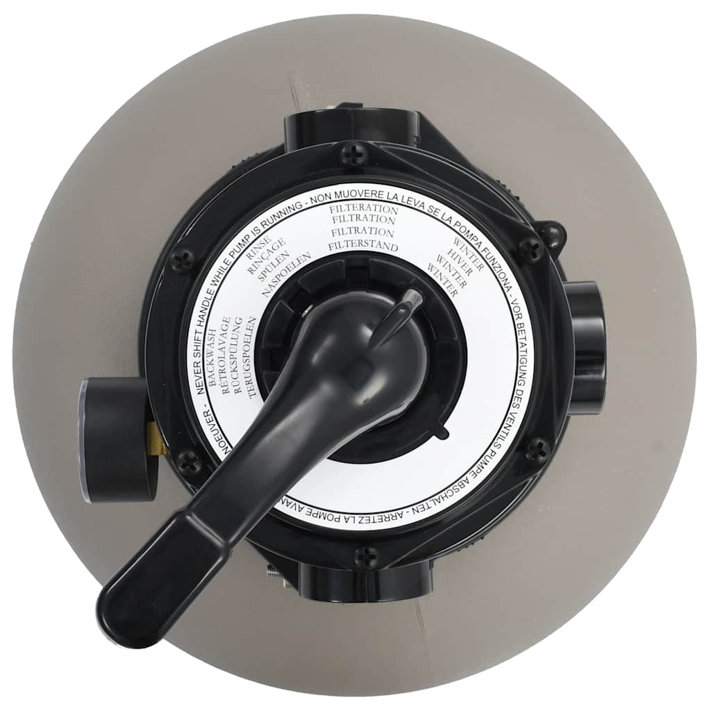 Filtro a Sabbia per Piscine Valvola a 4 Posizioni Grigio 350 mm - homemem39