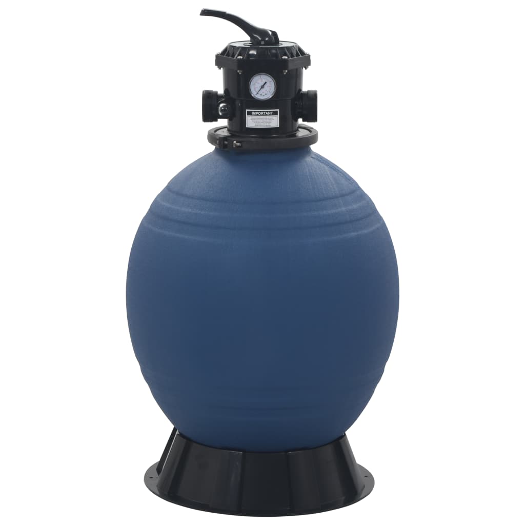 Filtro a Sabbia per Piscine Valvola a 6 Posizioni Blu 560 mm - homemem39