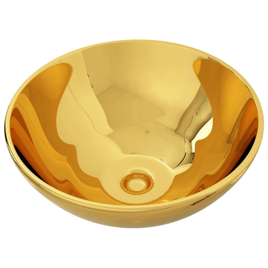 Lavandino 32,5x14 cm in Ceramica Oro - homemem39