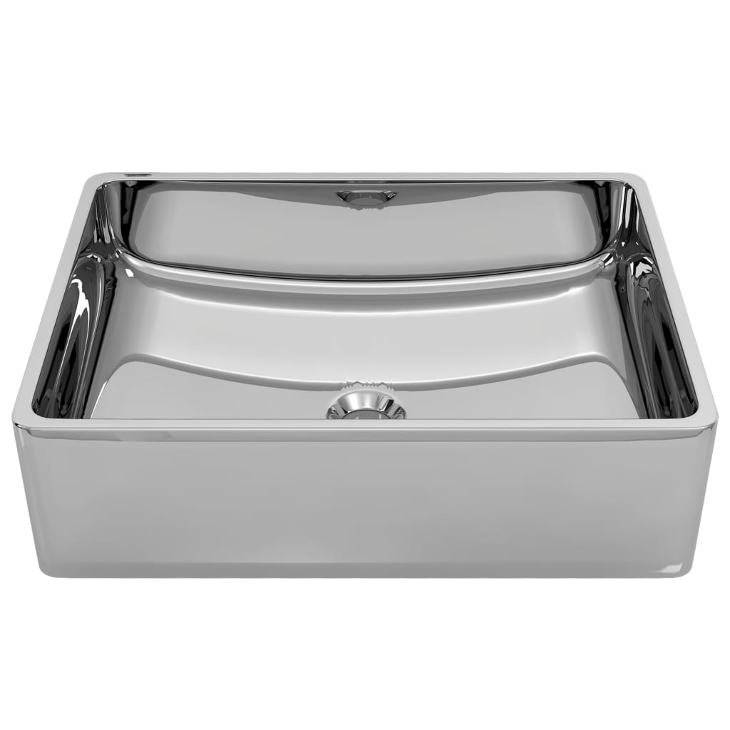 Lavandino 41x30x12 cm in Ceramica Argento - homemem39