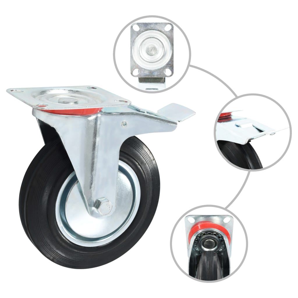 Rotelle Girevoli 4 pz 200 mm - homemem39