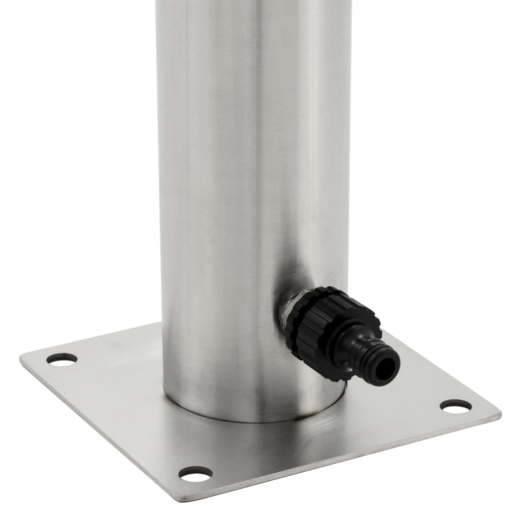 Fontanella a Colonna in Acciaio Inossidabile Rotonda 95 cm - homemem39