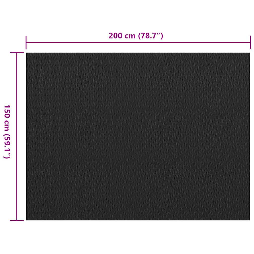 Tappetino Antiscivolo in Gomma 1,5x2 m 3 mm a Quadri