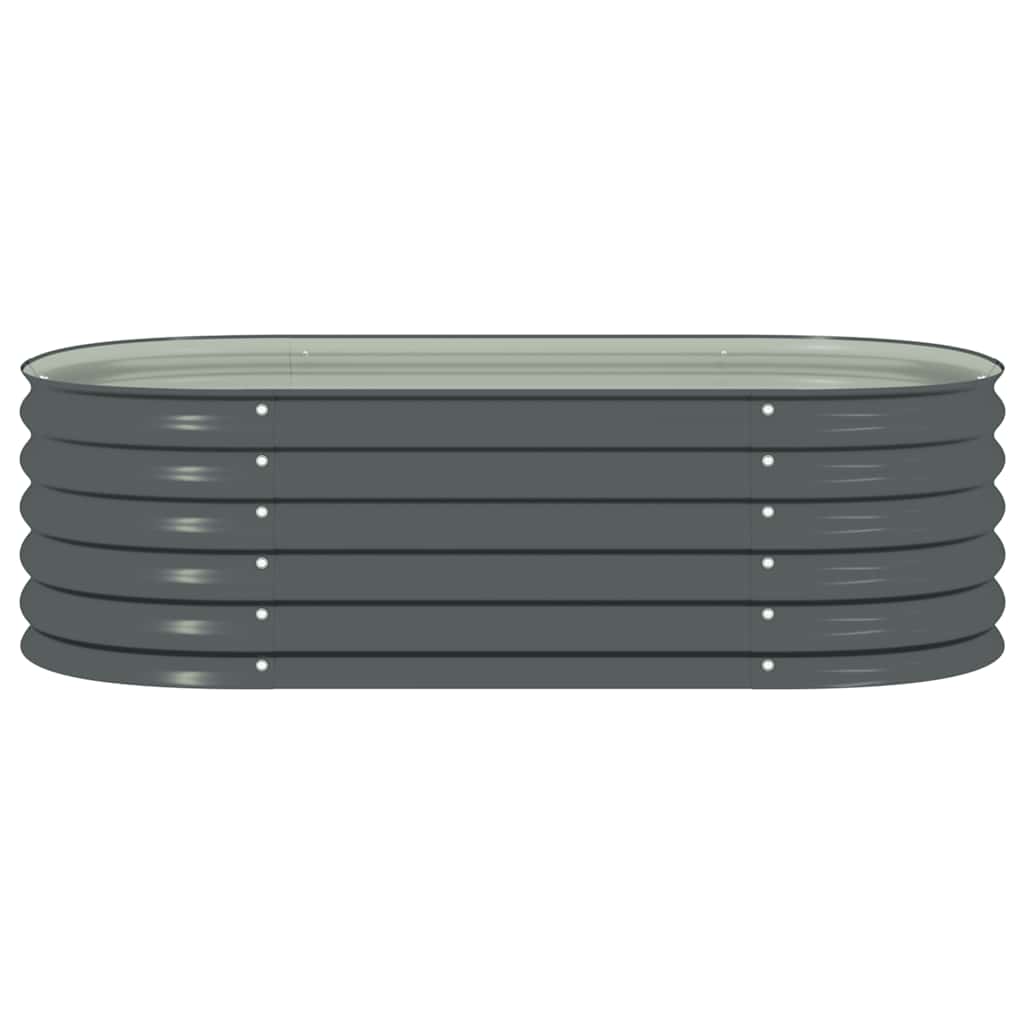 Letto Rialzato Giardino 160x80x44 cm in Acciaio Zincato Grigio - homemem39