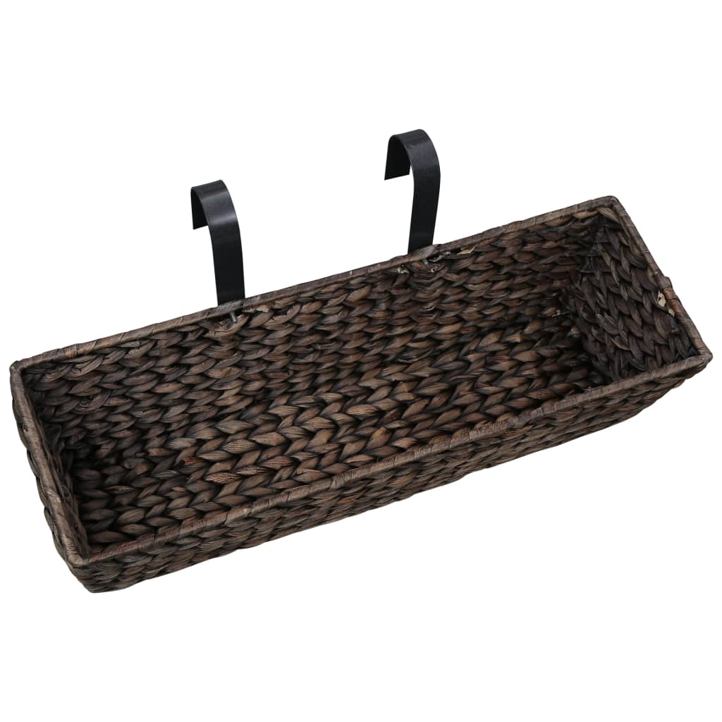Fioriere 2 pz in Giacinto Intrecciato Marrone - homemem39