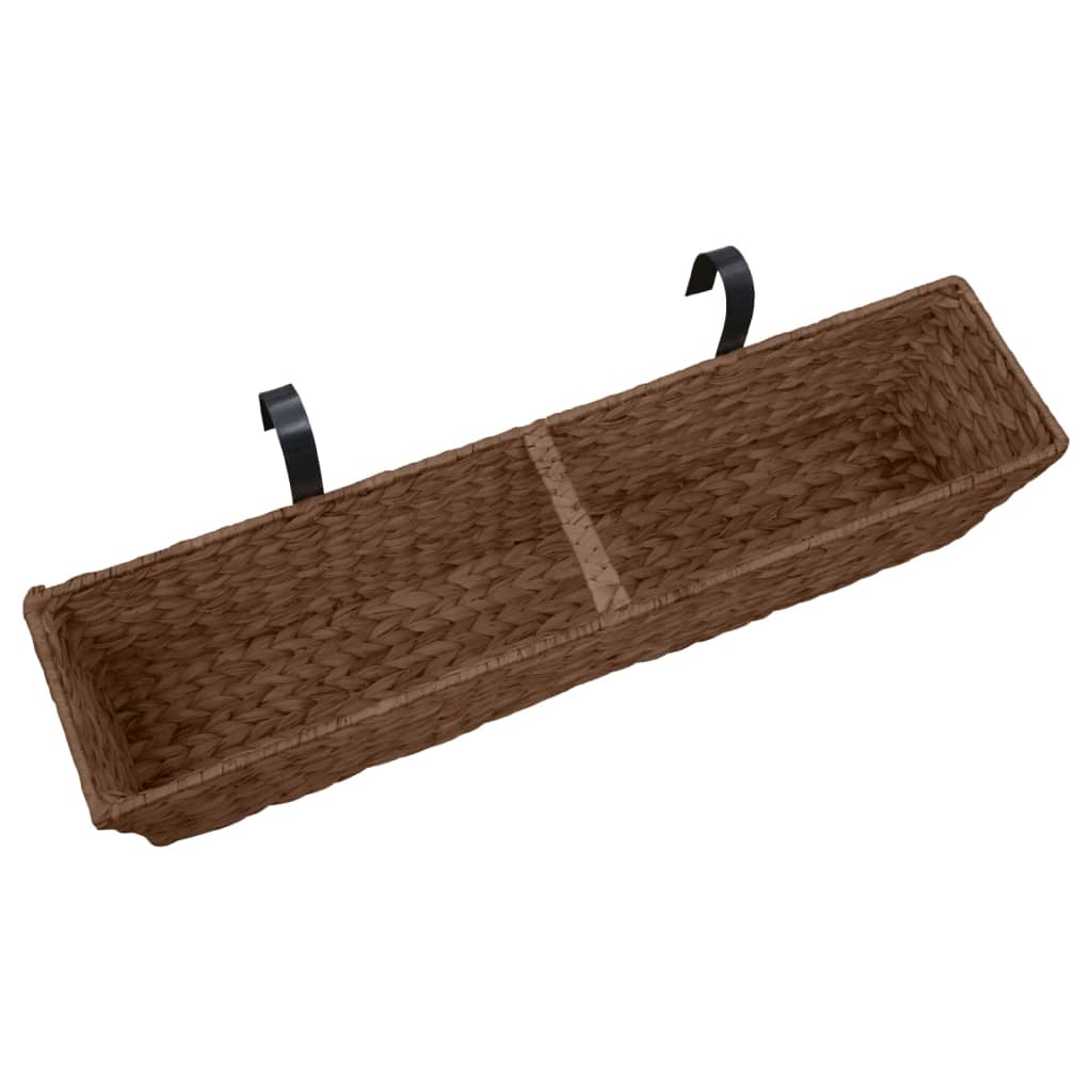 Fioriere 2 pz in Giacinto Intrecciato Marrone - homemem39