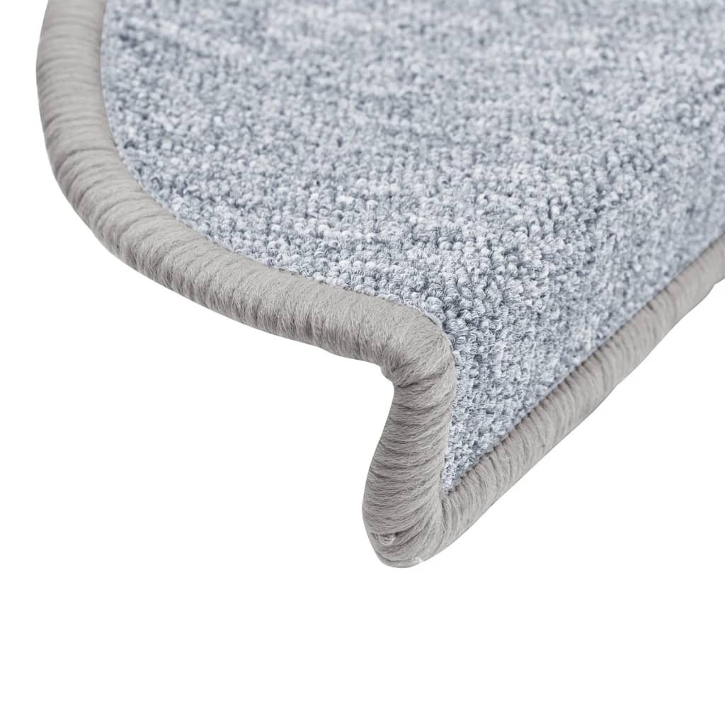 Tappetini per Scale 15 pz Grigio Chiaro 56x17x3 cm - homemem39