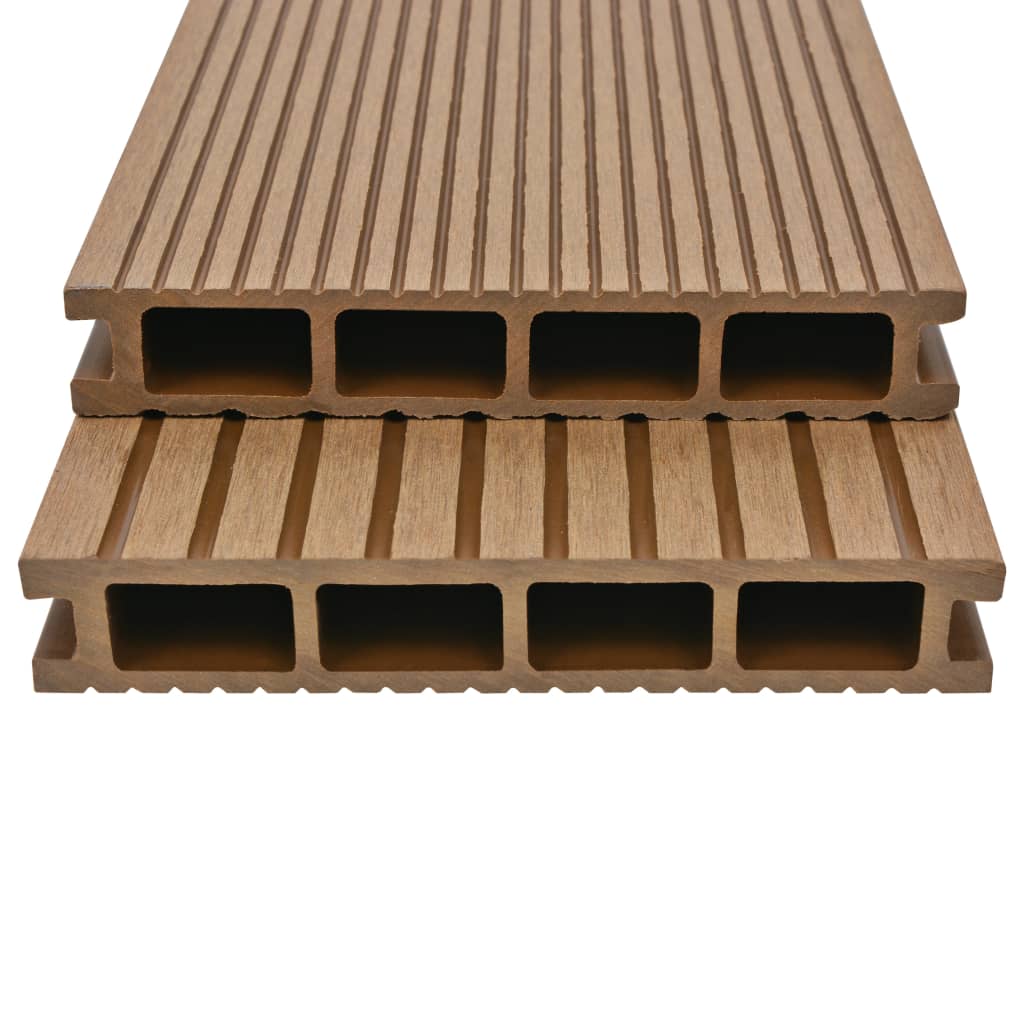 Pavimento per Esterni in WPC Cavo Accessori 20 m² 2,2 m Teak - homemem39