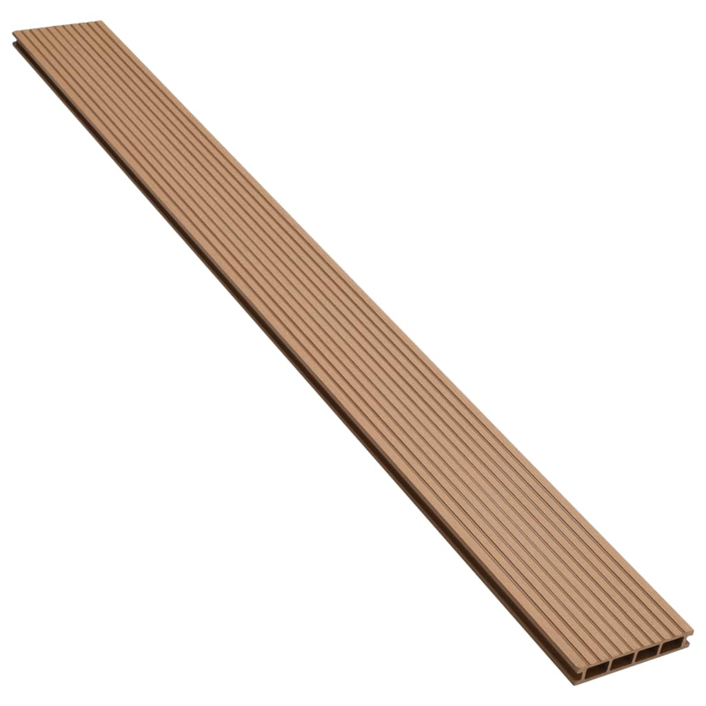 Pavimento per Esterni in WPC Cavo Accessori 20 m² 2,2 m Teak - homemem39