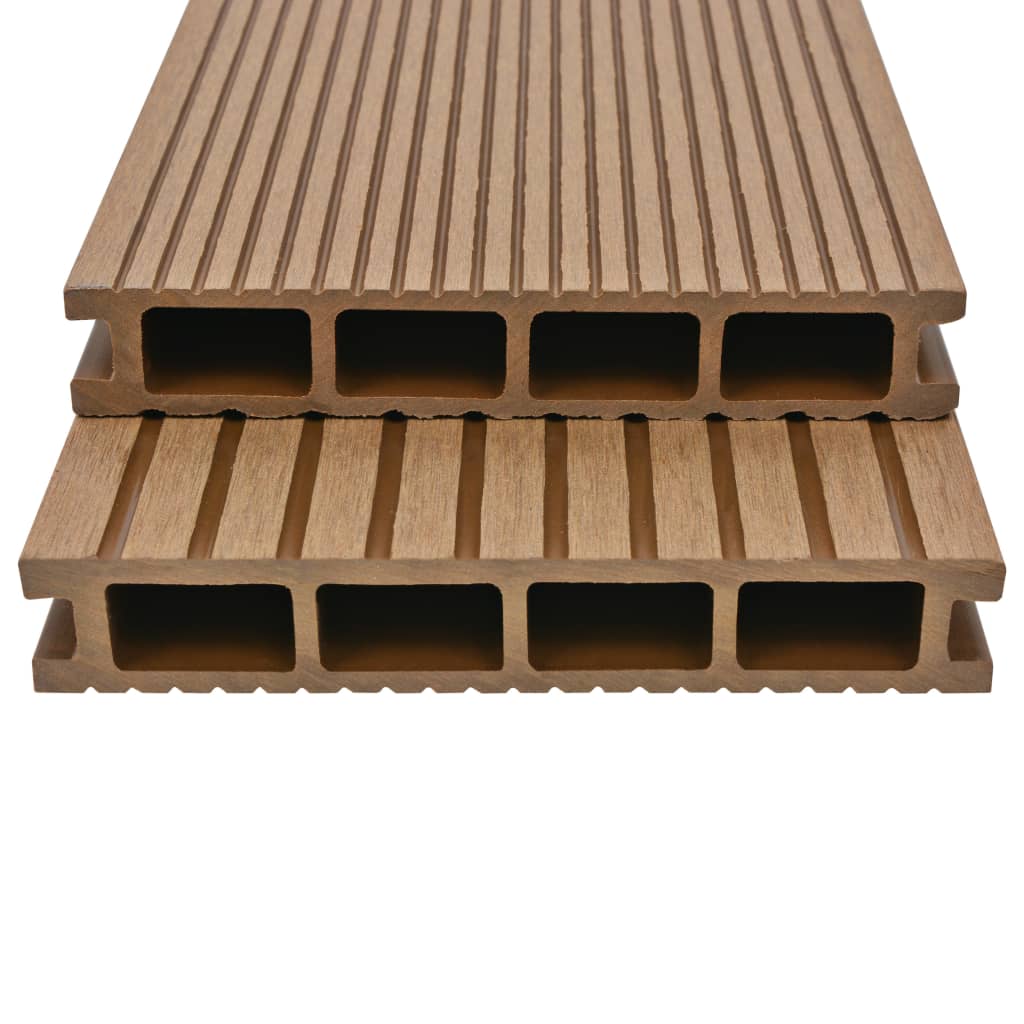 Pavimento per Esterni in WPC Cavo con Accessori 40m² 2,2m Teak - homemem39