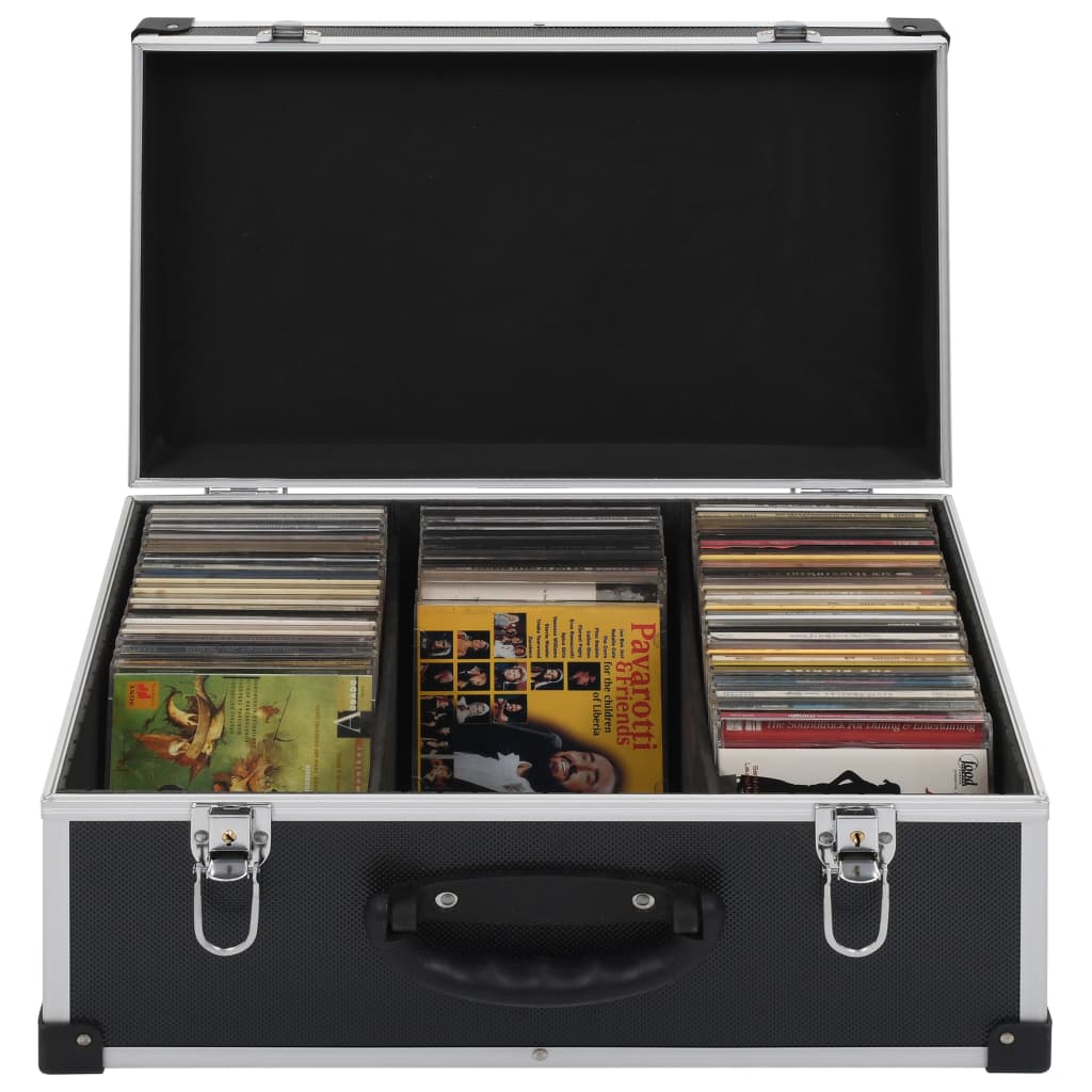 Custodia CD per 60 CD in Alluminio ABS Nero - homemem39