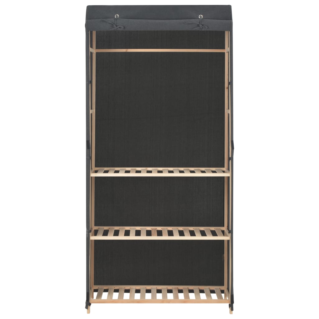 Armadio a 3 Ripiani Grigio 79x40x170 cm in Tessuto - homemem39