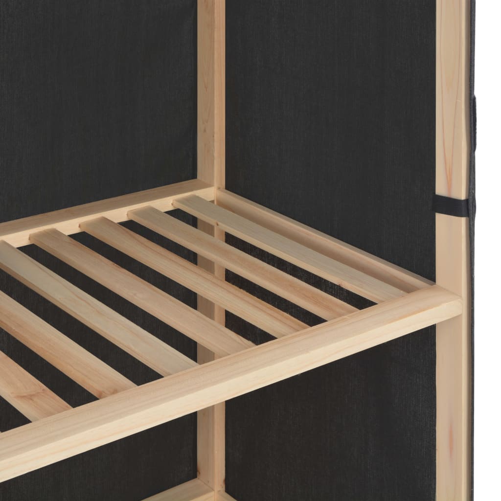 Armadio a 3 Ripiani Grigio 79x40x170 cm in Tessuto - homemem39