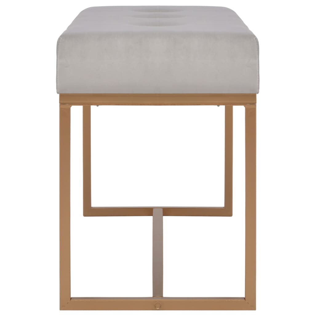 Panca 80 cm in Velluto Grigio - homemem39