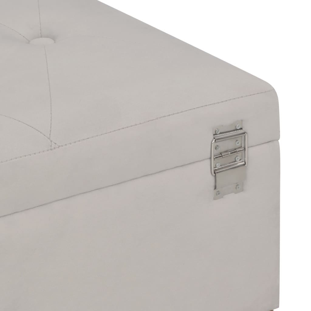 Panca con Vano Portaoggetti 105 cm Grigio in Velluto - homemem39