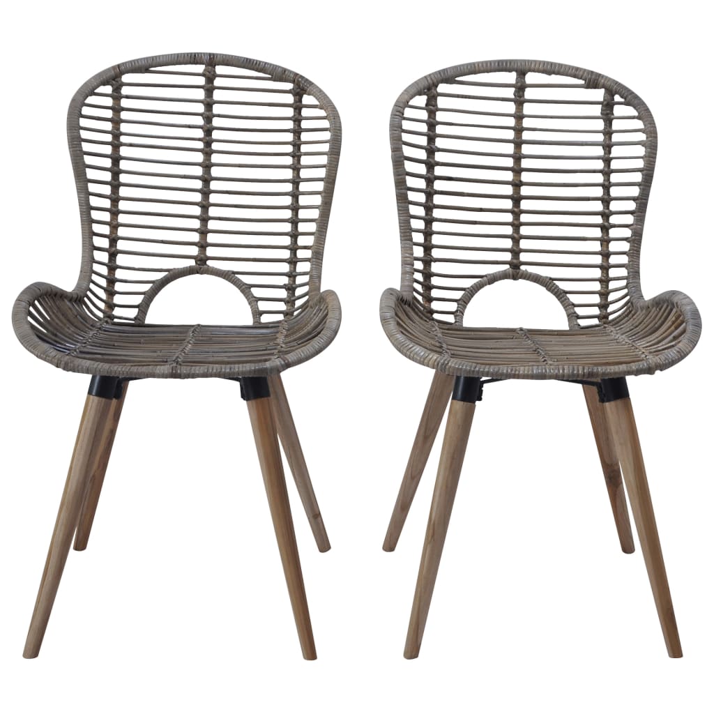 Sedie da Pranzo 6 pz Marroni in Rattan Naturale - homemem39