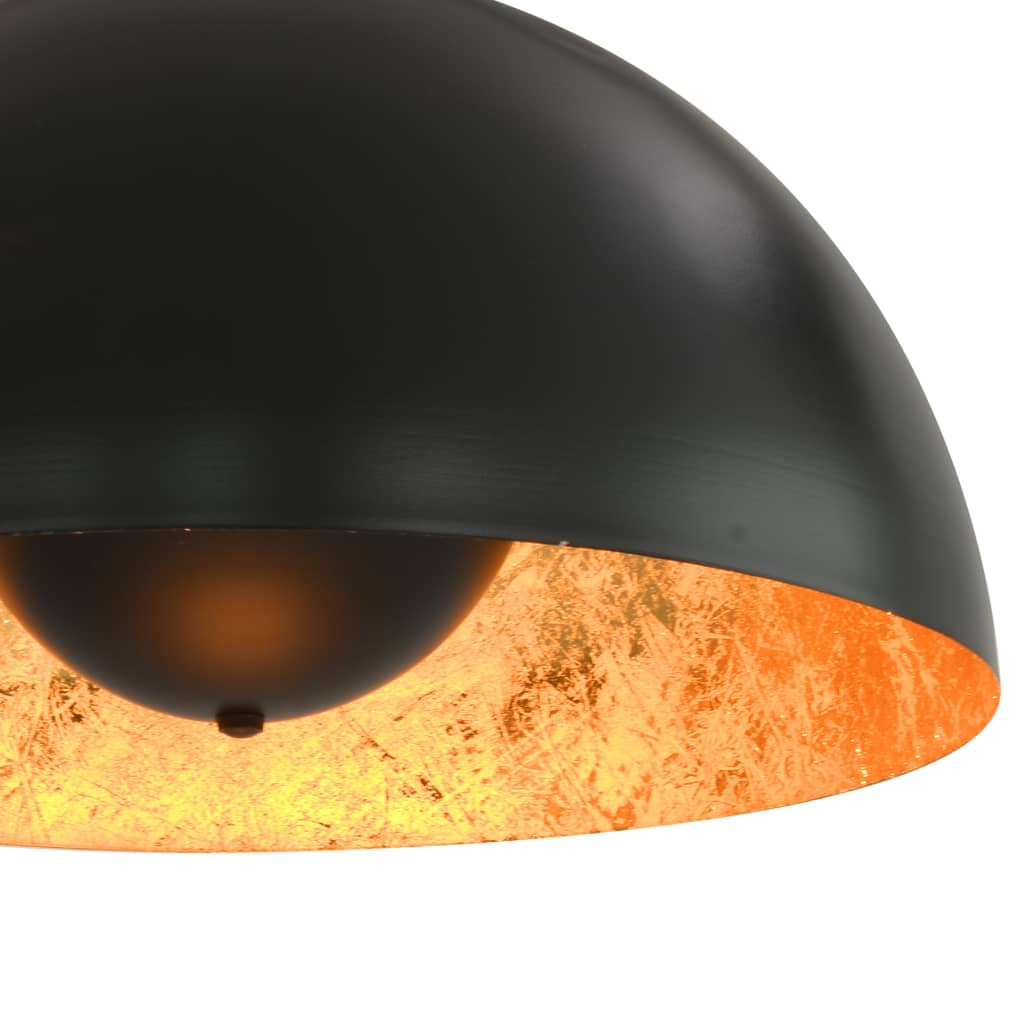 Lampadari 2 pz Nero e Oro Semi-Sferici 40 cm E27 - homemem39