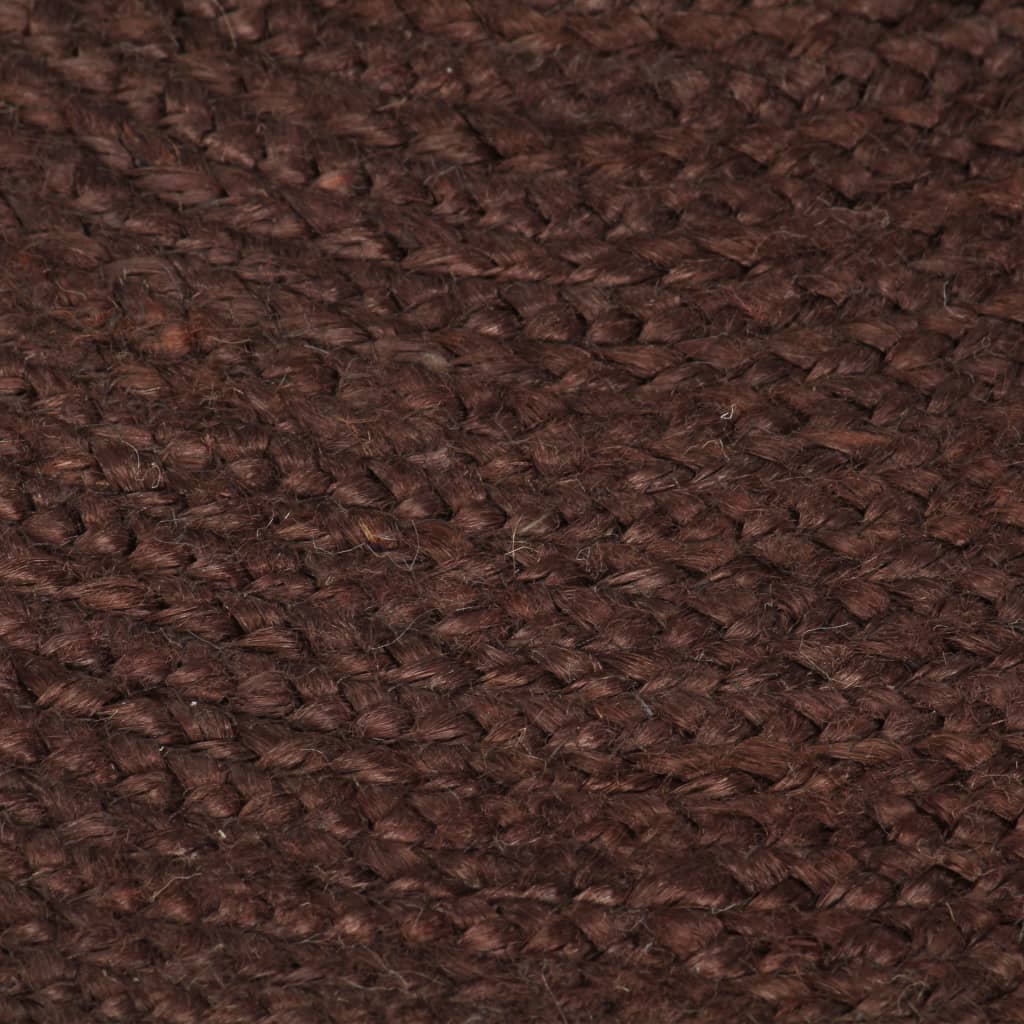 Tappeto Lavorato a Mano in Juta Rotondo 150 cm Marrone - homemem39
