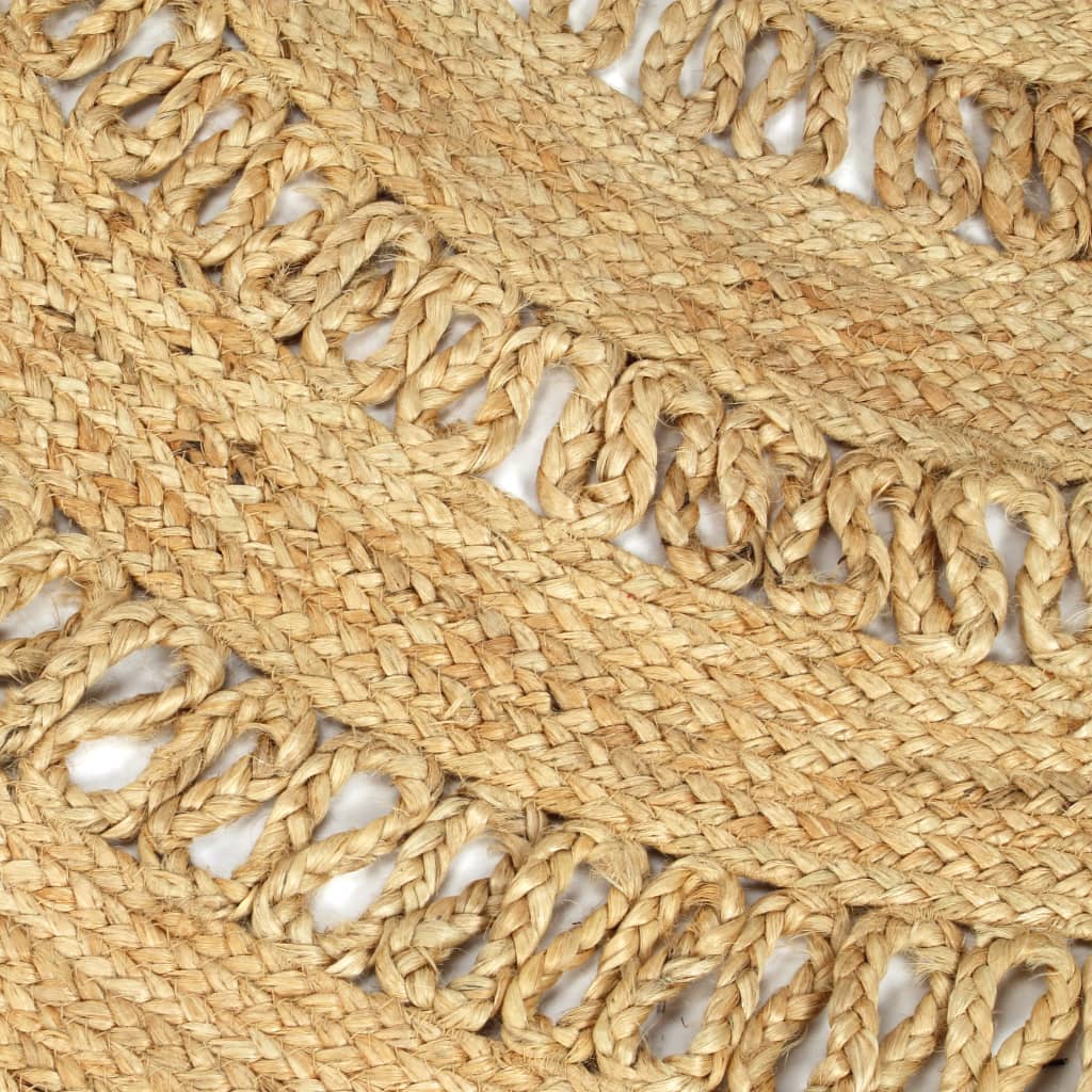 Tappeto Lavorato a Mano in Juta Intrecciata 120 cm - homemem39
