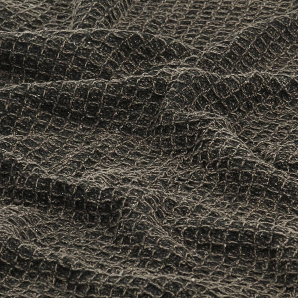 Copriletto in Cotone 160x210 cm Antracite/Marrone | homemem39