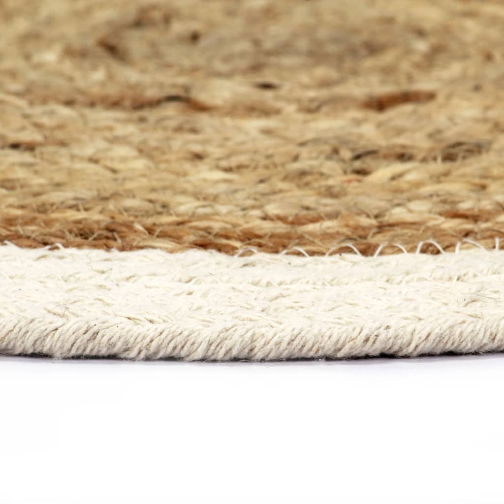 Tovagliette 4 pz Naturale Neutro 38 cm Rotonde in Juta e Cotone | homemem39