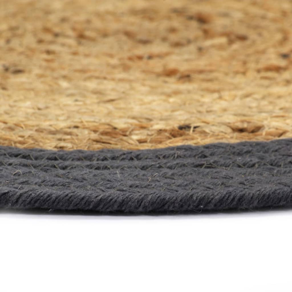 Tovagliette 4 pz Naturale e Antracite 38 cm in Juta e Cotone - homemem39