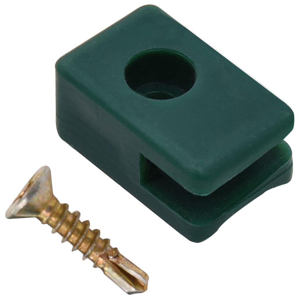 Supporto per Fili Recinzioni da Giardino con Vite 100 Set Verde | homemem39