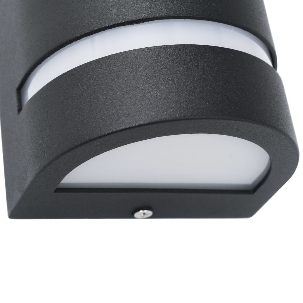 Lampade da Parete da Esterno 2 pz 35 W Nere Semicircolari | homemem39