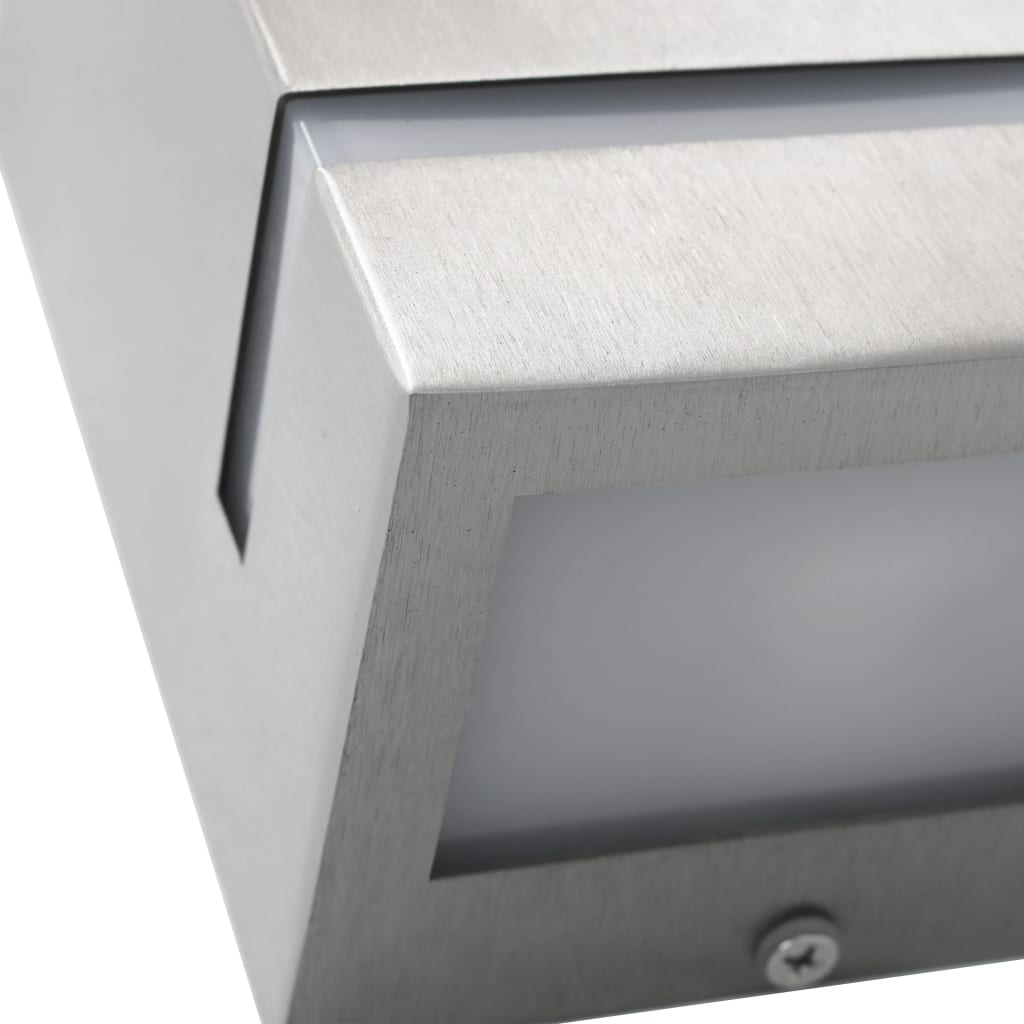 Lampade da Parete da Esterno 2 pz 35 W Argento Rettangolari | homemem39