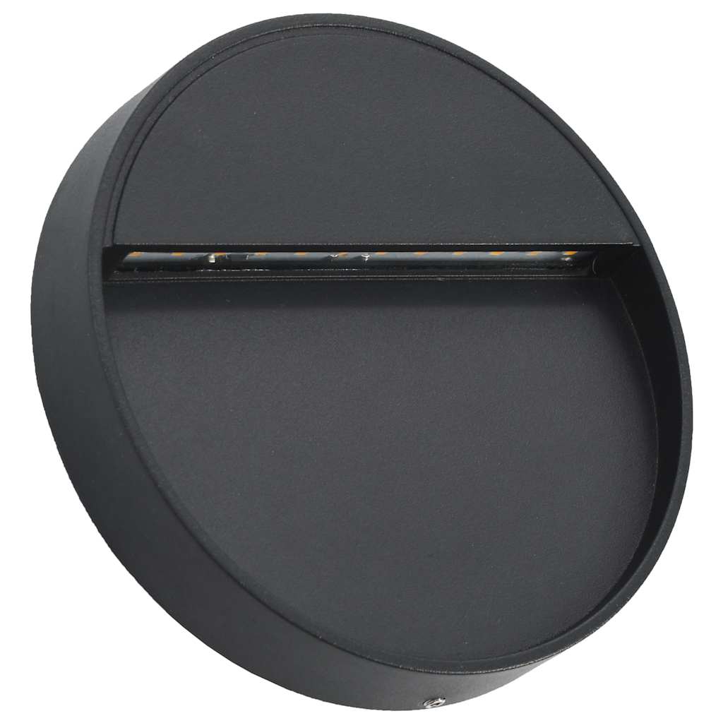 Lampade da Parete da Esterno a LED 2 pz 3 W Nere Rotonde - homemem39